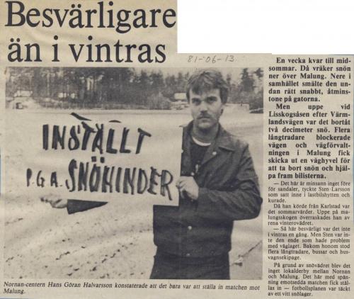 1981 IF Nornanbilder Snö på Ryavallen